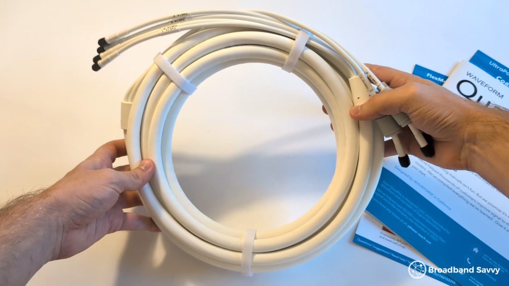 Cable for a 4x4 MIMO antenna, with four sub-cables.