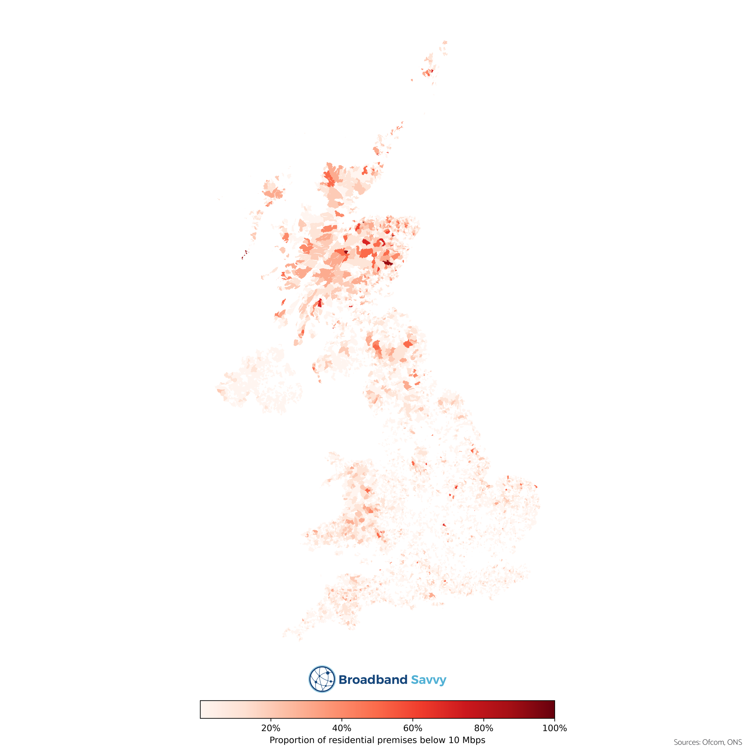 UK digital disadvantage map.
