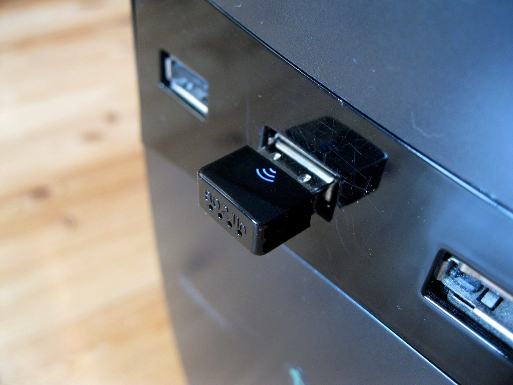 USB dongle in computer.