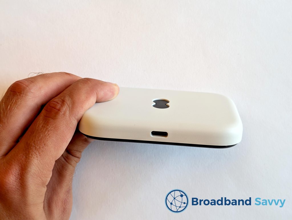 EE MiFi device USB-C charging port.
