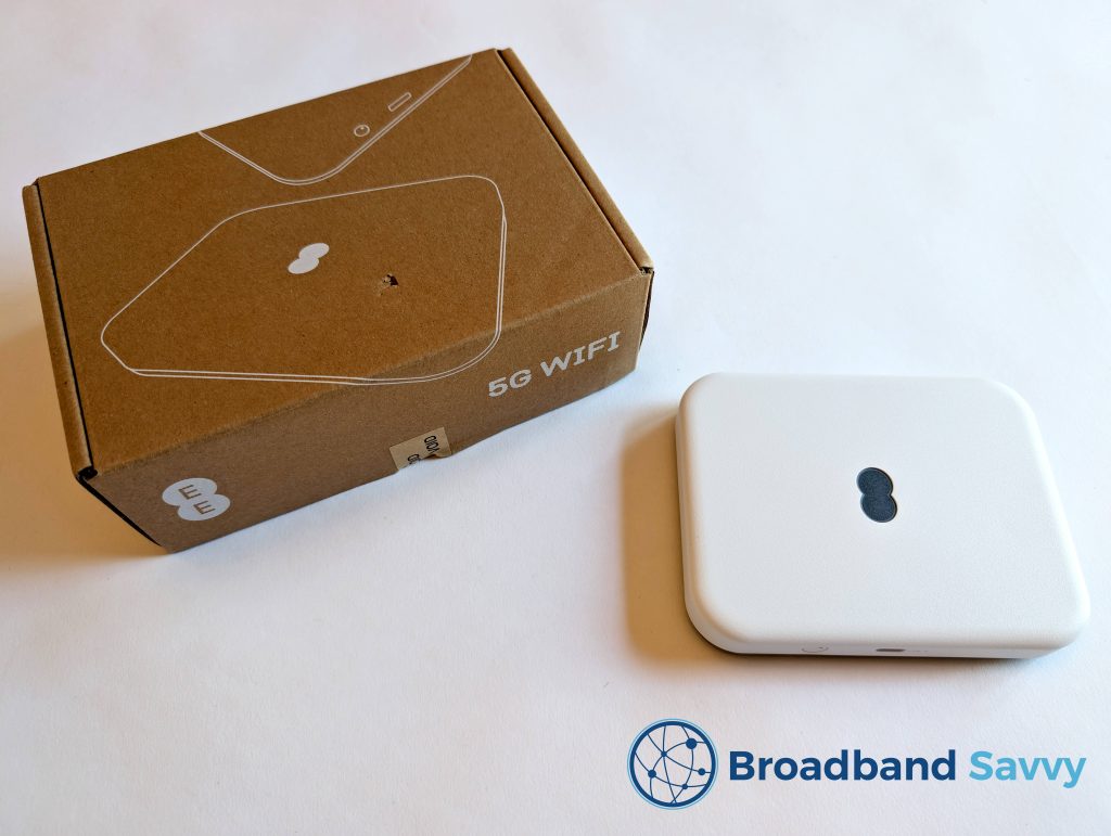 EE 5G MiFi device with box.