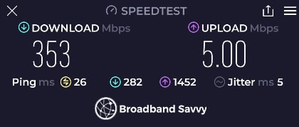 EE Smart 5G Hub long range speed test.