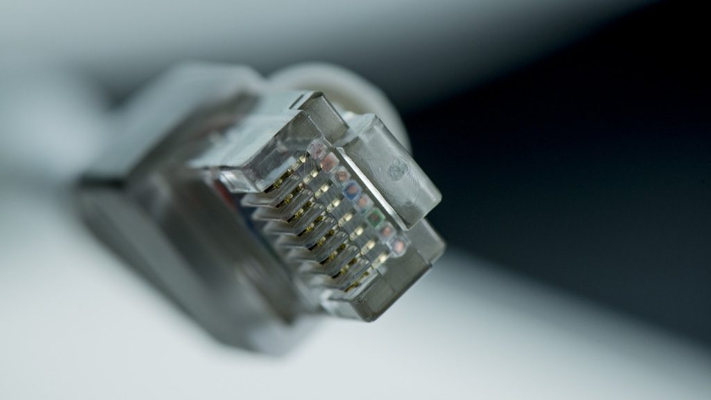 An ethernet cable using for delivering a broadband connection.