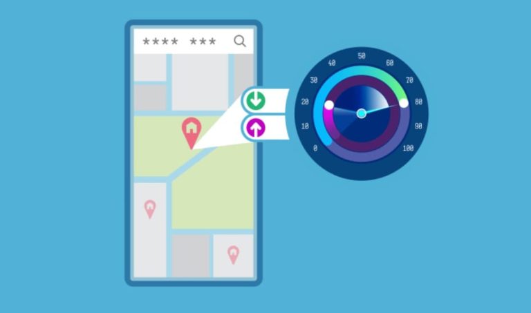 Map with speedtest.