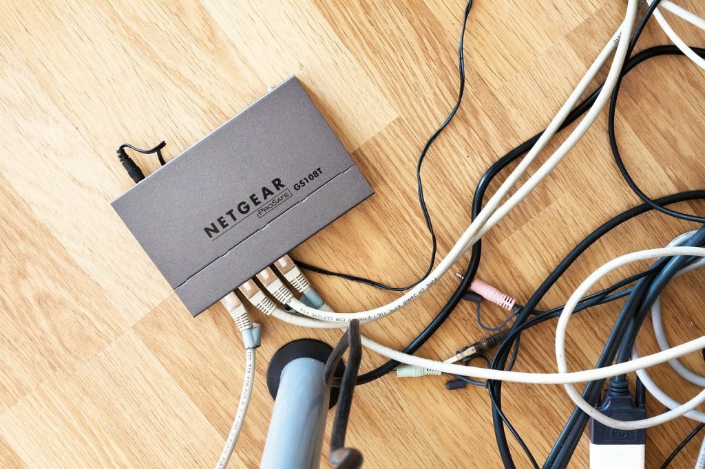 A Netgear wireless router.