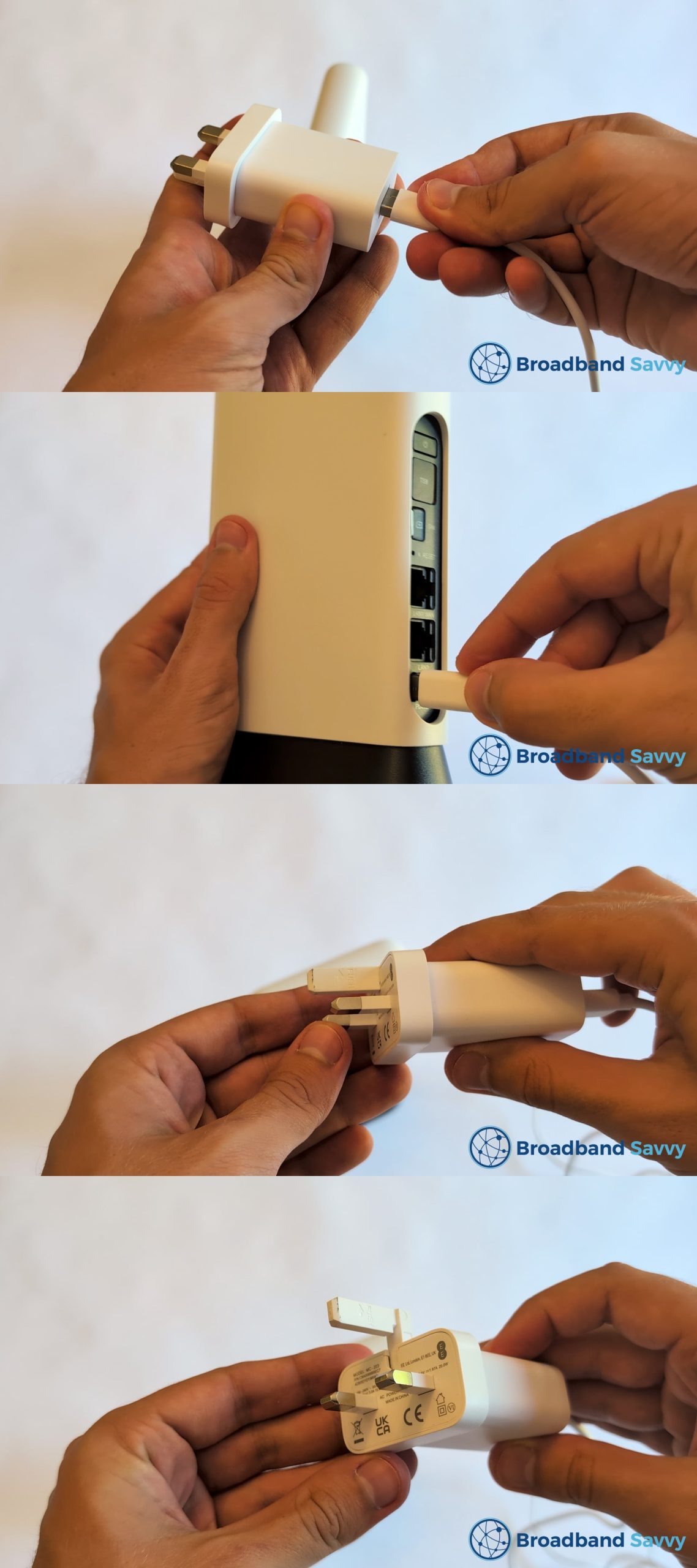 Plugging in the EE Smart 4G Hub.