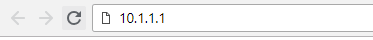 Router local IP address in Chrome address bar.