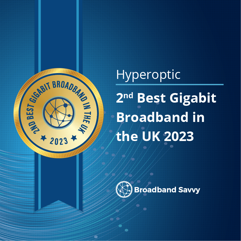 Gigabit broadband index runner up award - Hyperoptic.