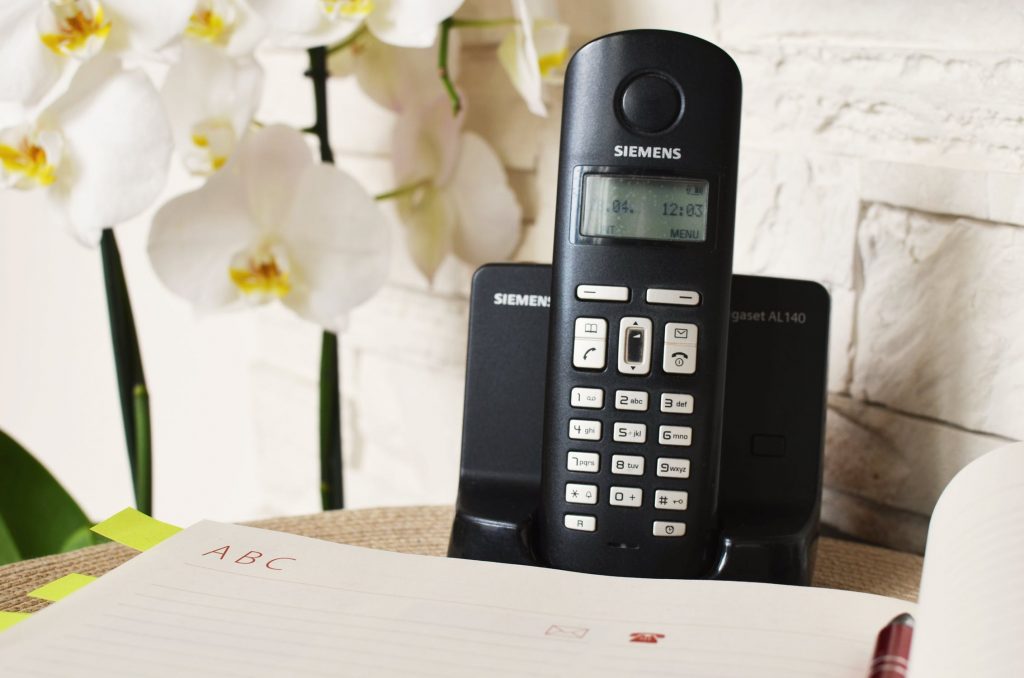 Siemens home phone handset.