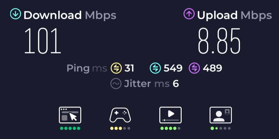 EE 5G MiFi near speed test.