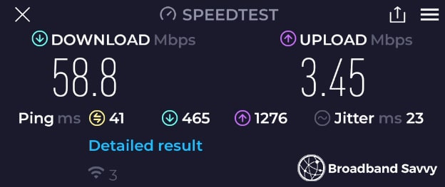 Three 5G MiFi long distance speed test.