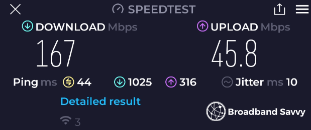 Three 5G Outdoor Hub long range speed test.