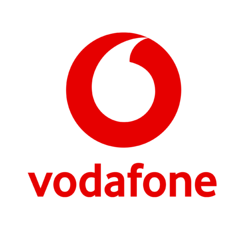 Vodafone logo.